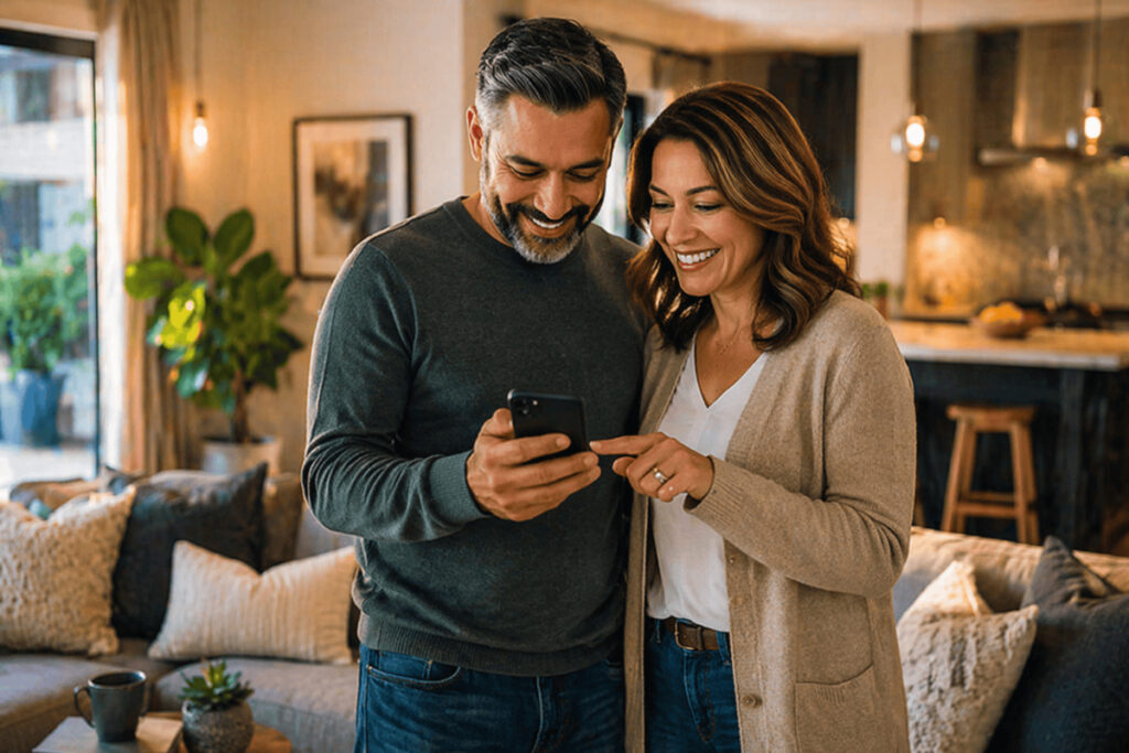 Couple ordering direct from Hailey's Italian Restaurant
