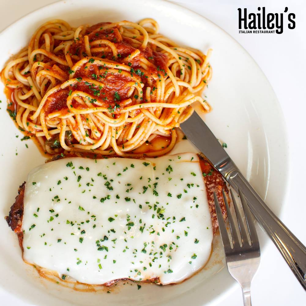 Order Italian food as an easy dinner option - Chicken Parmesan 