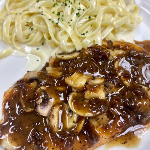 Chicken Marsala Italian dish